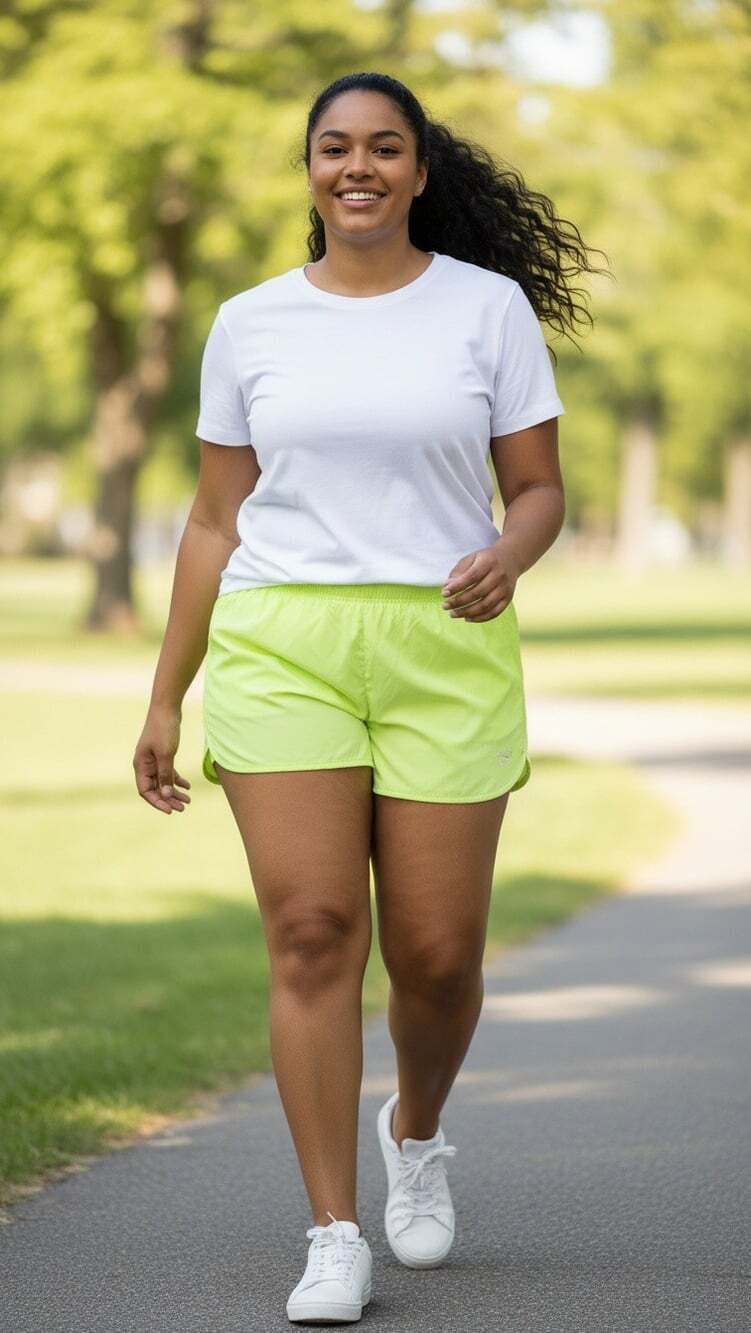 Reebok  Relaxed Run With It Shorts Athletic Shorts shadow lime size XL